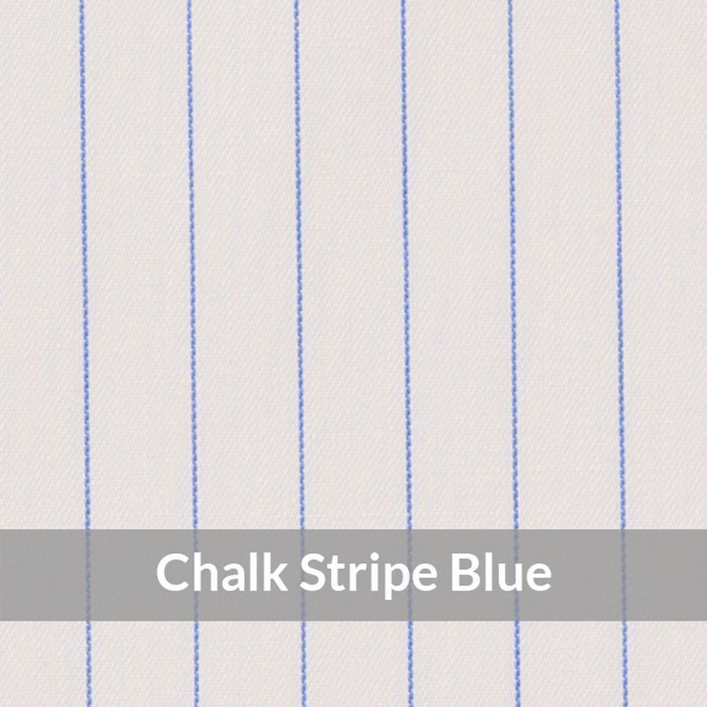 STE6085 – Light Weight, Blue/white Easy Care Pencil Chalk Stripe , Soft Touch