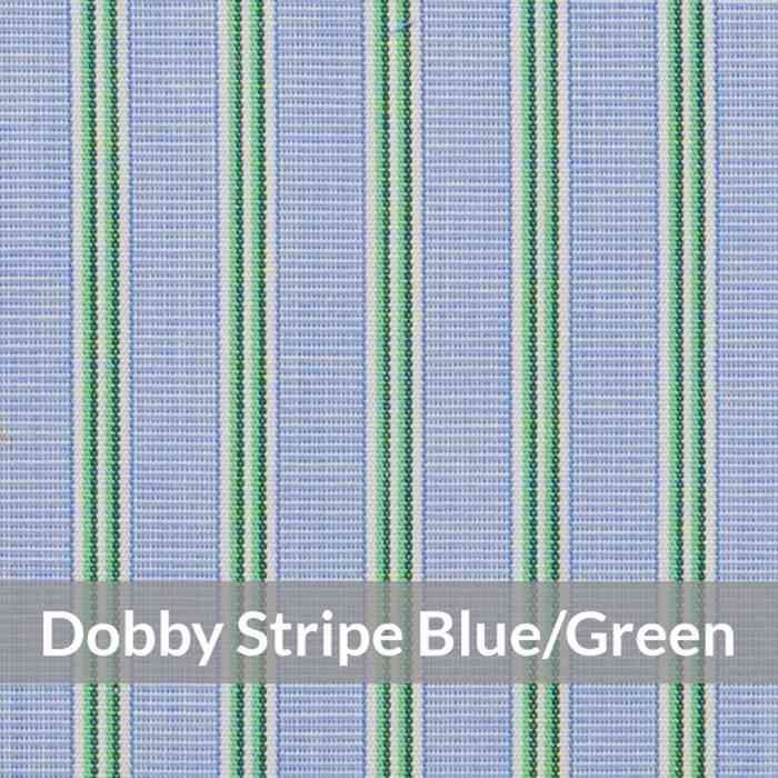 ST6004 - Medium Weight, Blue/Green Fine Dobby End on End Stripe