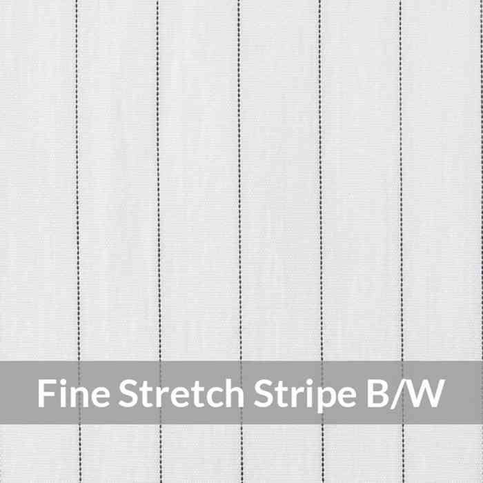 STI6093 – Light Weight, Black/white Fine Stretch Pencil Stripe, Lustre Hand Feel [+HK$380.00]