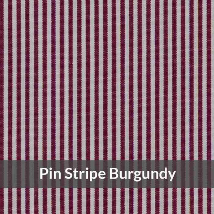 ST6099 – Medium Weight, Burgundy/White Cotton Pin Stripe