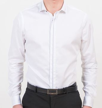 Picture of Contrast Linear Collar & Placket Shirt