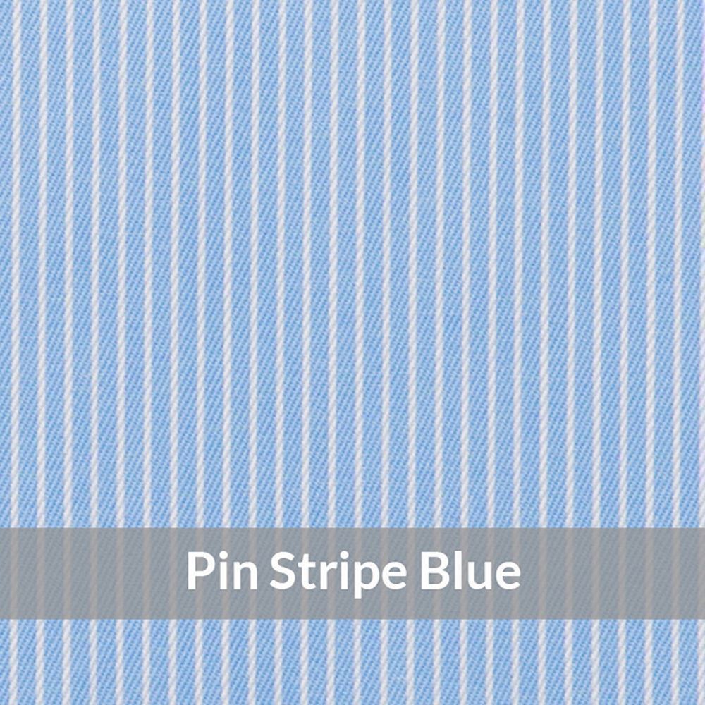 STE6063 – Light Weight, Blue/White Easy Care Satin Twill Stripe, Soft Touch