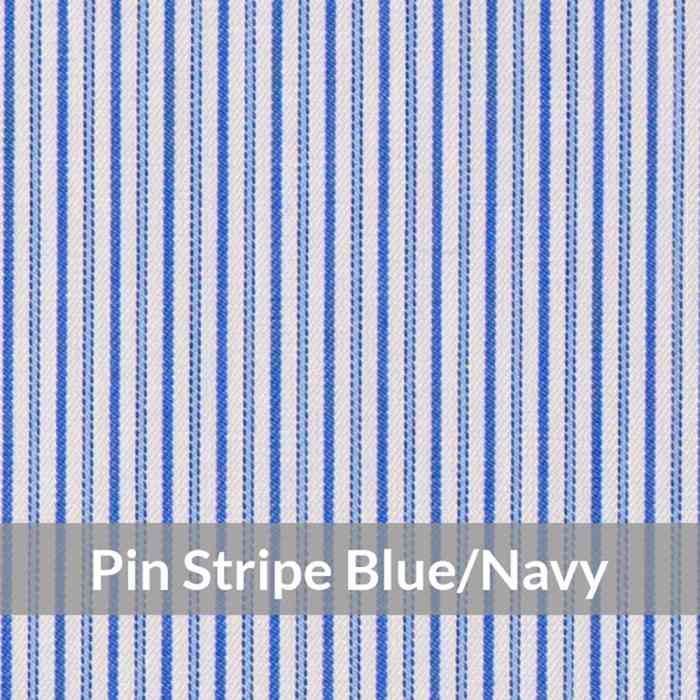 ST6080 – Light Weight, Blue/Navy Fine Cotton Pin Stripe