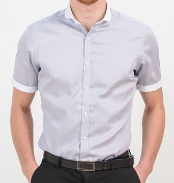 Picture of Smart Round Collar Short-sleeved shirt