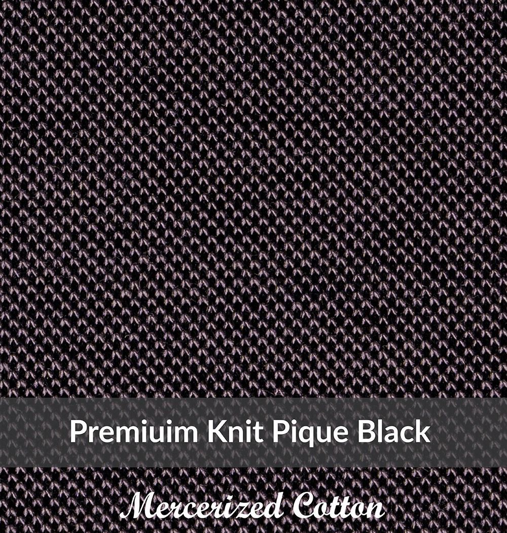 SK8003,Medium Weight, Black, Mercerized Cotton,Premium Knit Pique, Soft Finish