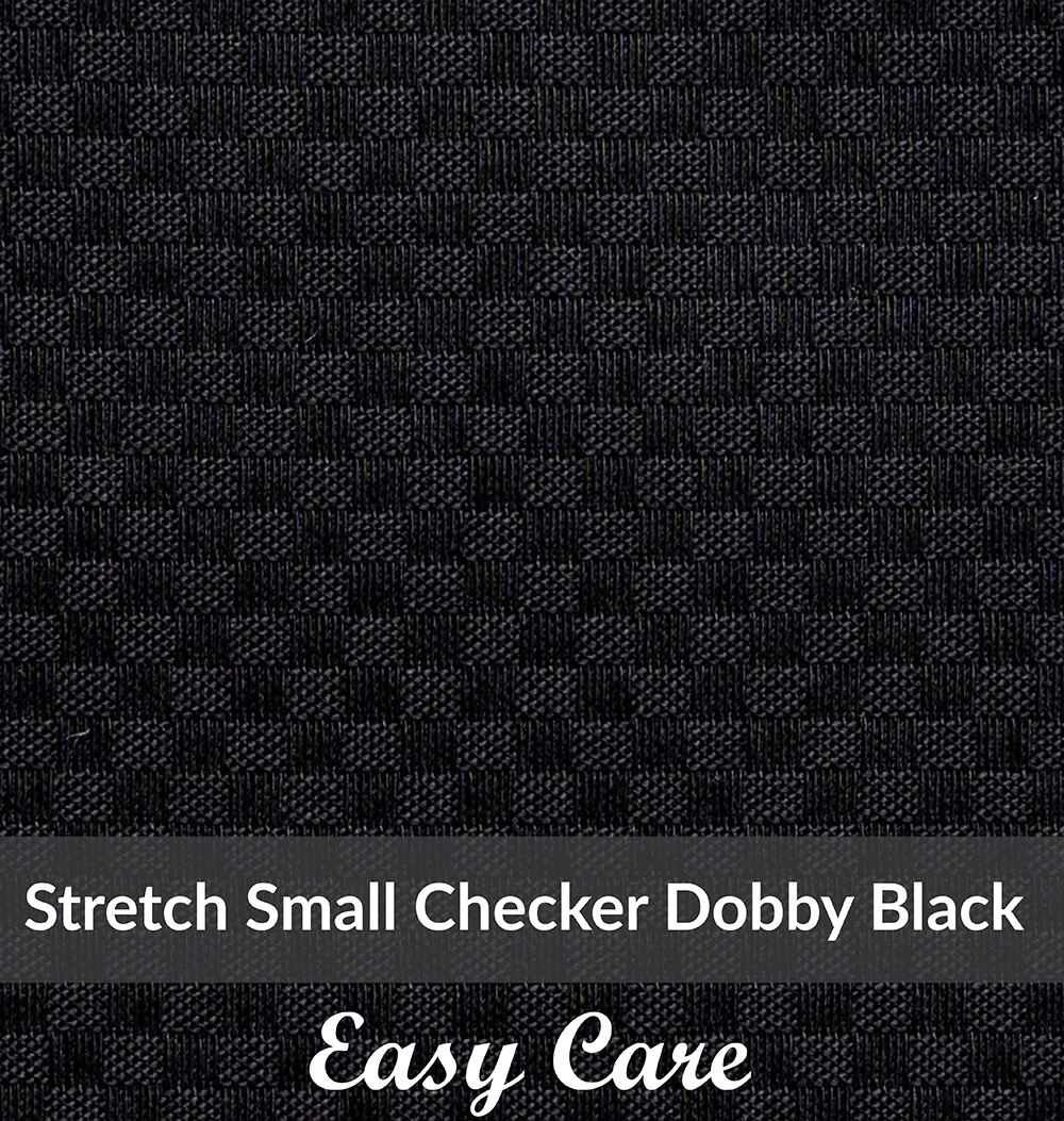 SFEH3099, Light Weight, Black,Easy Care Stretch Checker Dobby