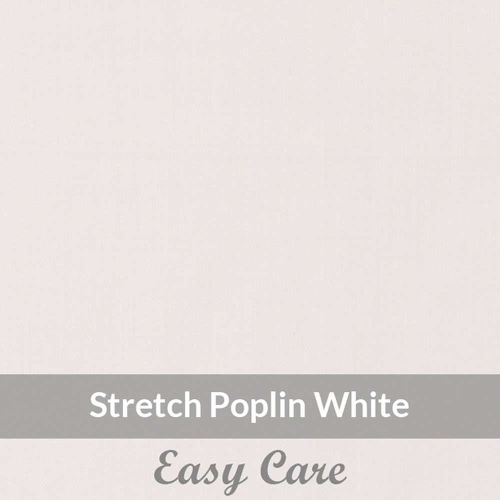 SPEH2017 – Light Weight , White Easy Care Stretch Poplin, Soft Touch