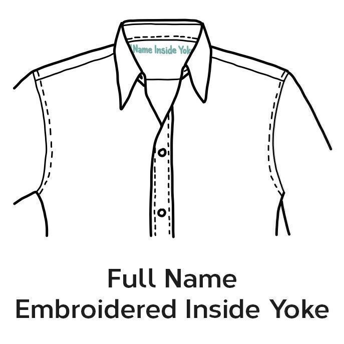 Full Name Embroidered Inside Yoke