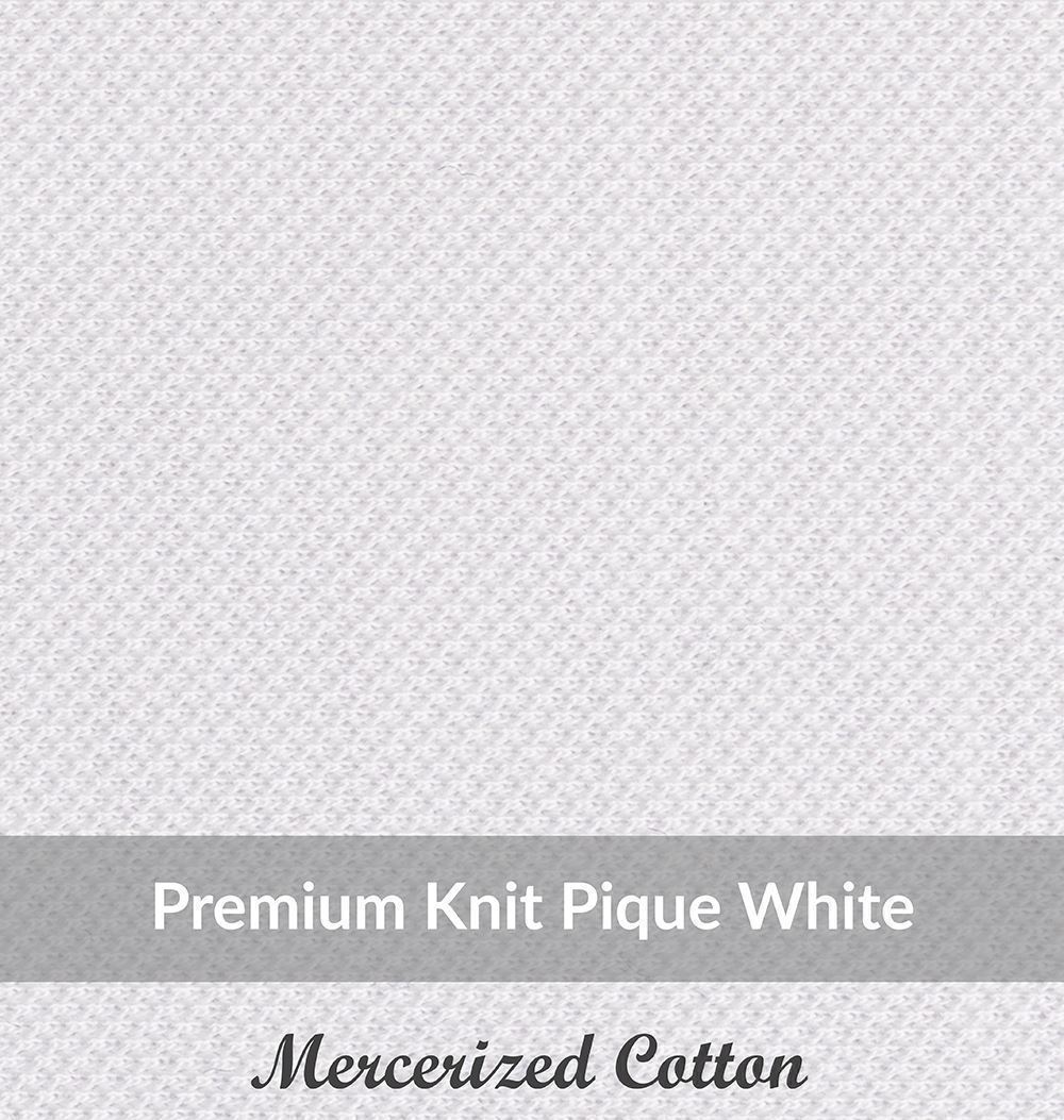 SK8001,Medium Weight, White, Mercerized Cotton,Premium Knit Pique, Soft Finish