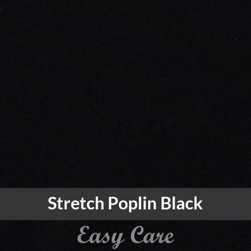 SPEH2018- Light Weight, Black, Easy Care Stretch Poplin, Soft Touch