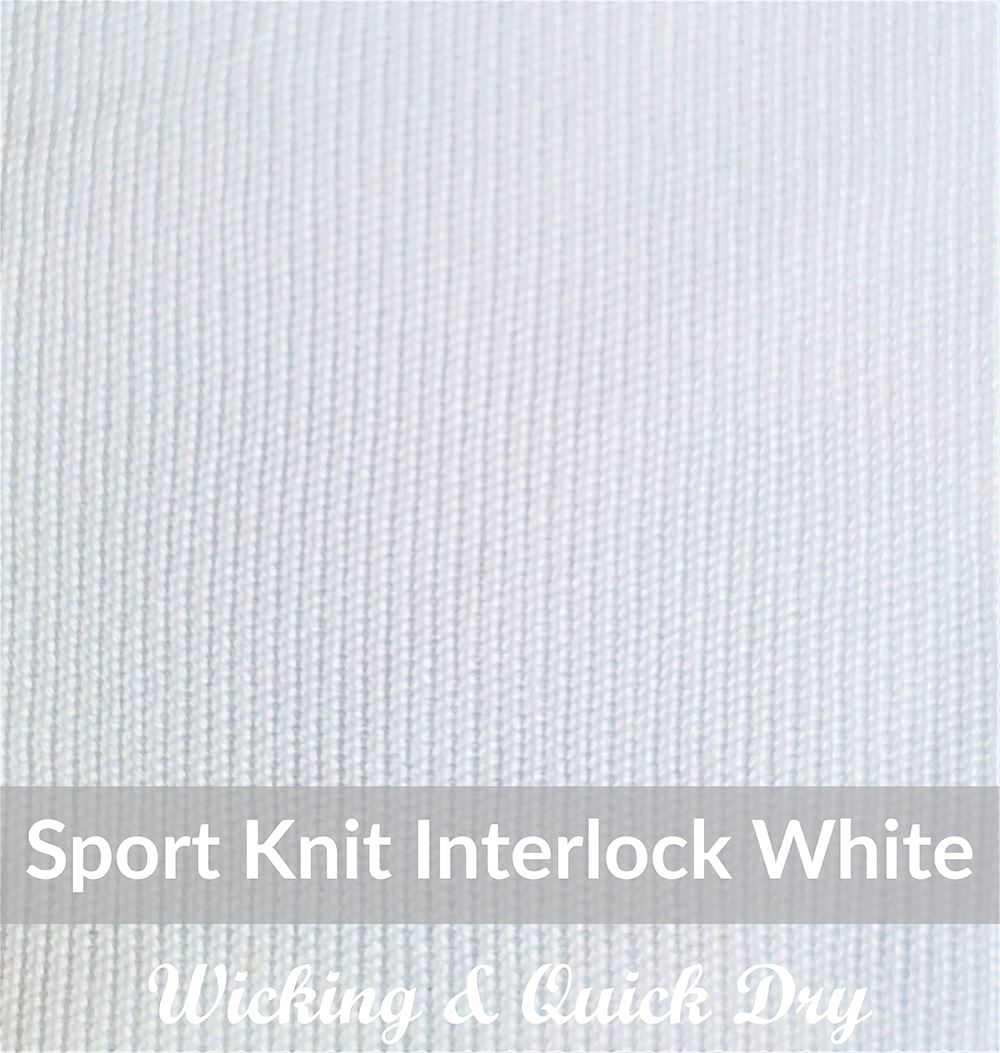 SKE8006, Light Weight, White, Easy Care, Polyester Interlock ,Wicking & Quick Dry