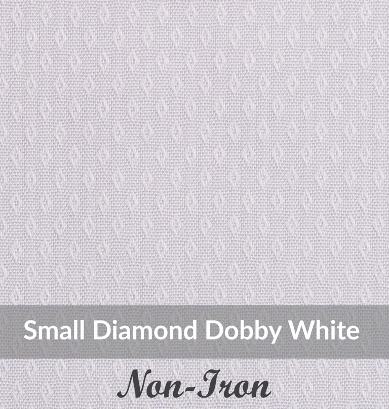SFEN3092, Medium Weight, White,Non Iron Small Diamond Dobby