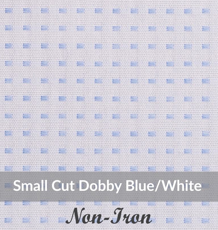 SFEN3094, Medium Weight, Blue/White,Non Iron Small Cut Dobby