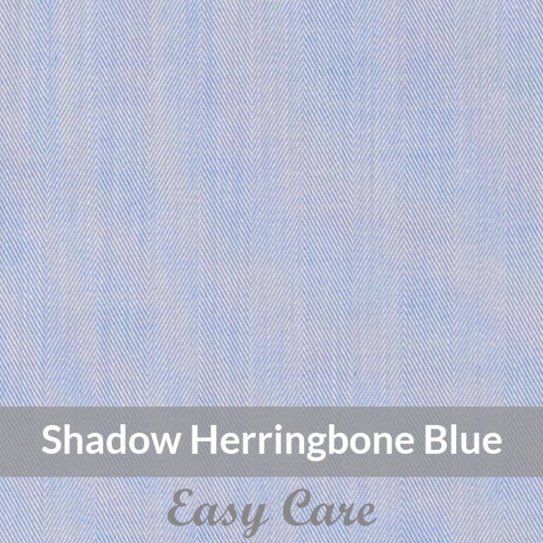 SFE3075 – Light Weight, Blue/White, Fine Shadow Herringbone , Soft Touch