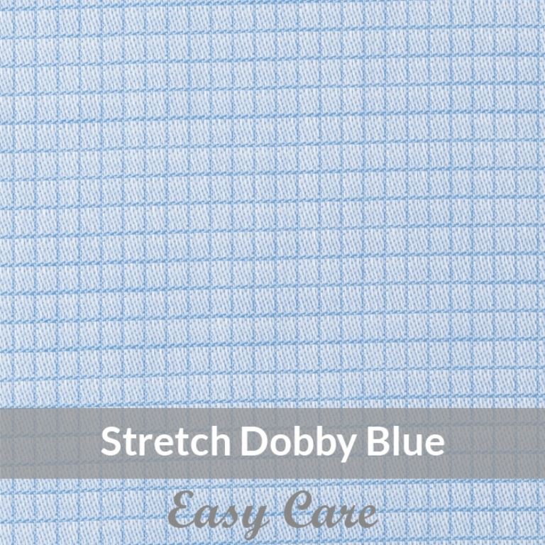 SFEH3080 – Light Weight , Blue/White Fine Stretch Check Dobby
