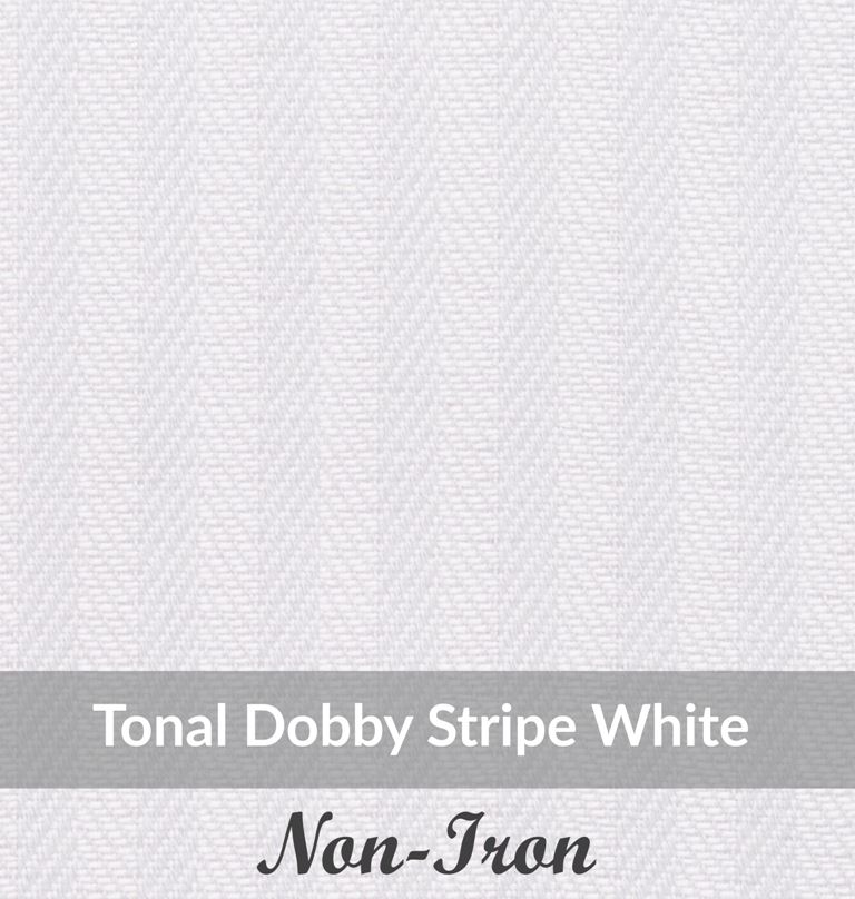 SFEN3093, Medium Weight, White,Non Iron Tonal Dobby Stripe