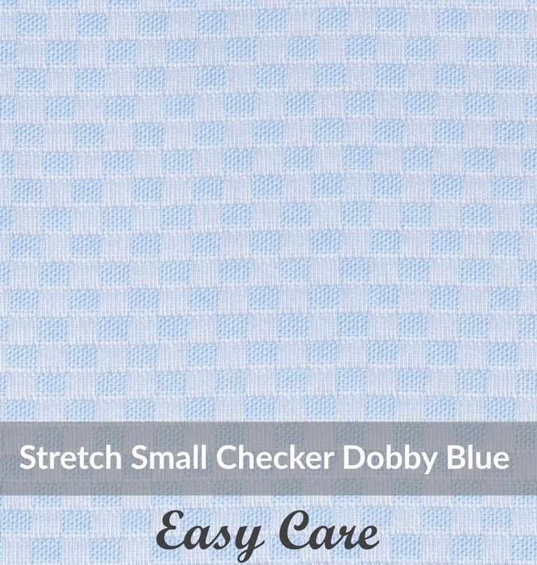 SFEH3098 ,Light Weight, Sky Blue,Easy Care Stretch Checker Dobby